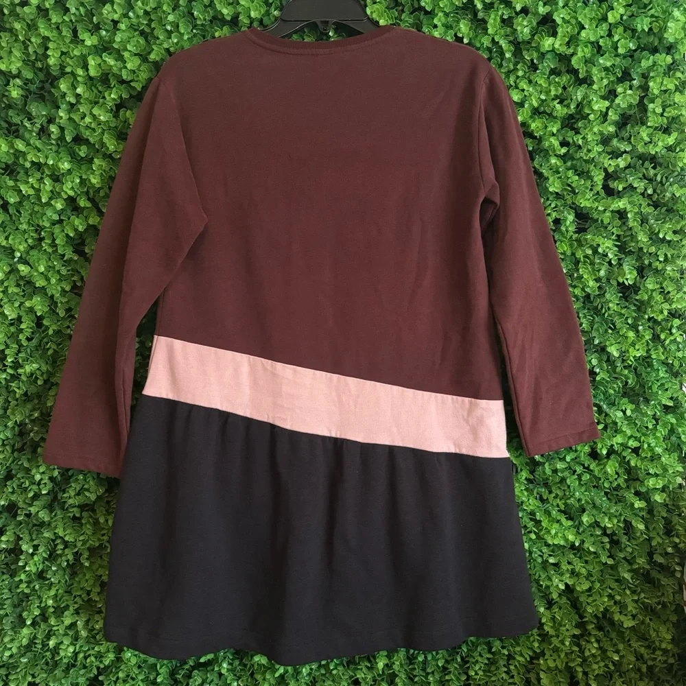 Zara Girls Size 13/14 Colorblock Longsleeve Dress New with tag